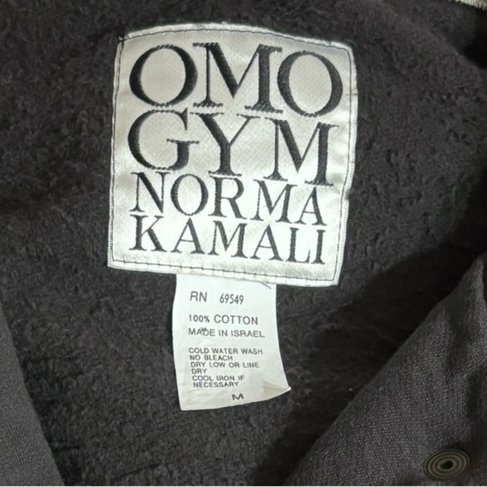 NORMA KAMALI Black & White OMO GYM Oversized Varsity Cocoon Jacket VINTA… - Picture 6 of 8